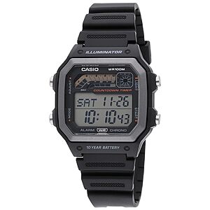 $22.44: Casio WS-1600H Digital Watch – 90s Sport Design, 100M WR & 10-Year Battery at Amazon