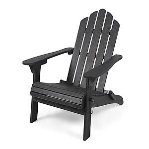 $71.99: Christopher Knight Home Cara Outdoor Foldable Acacia Wood Adirondack Chair, Dark Gray Finish at Amazon