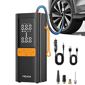 $13.09: YSEAGA Tire Inflator Portable Air Compressor, 5X Faster 150PSI at Amazon