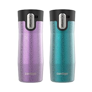 [Prime] $29.99 | 2 Pack 16 oz Contigo® AUTOSEAL® West Loop Vacuum-Insulated Stainless Steel Travel Mug with Easy-Clean Lid at Amazon