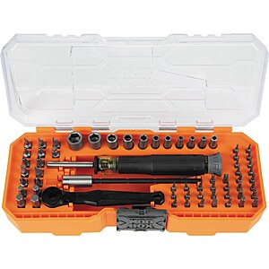 64-Pc Klein Tools Precision Ratchet and Driver System $32 + Free S&H