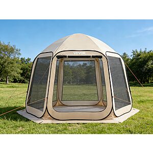 [Prime] VEVOR Pop up Screen House Tent, 10 x 9.2 ft Beige $76.59 + Free S&H