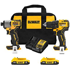 DeWALT 20V MAX Brushless Cordless Drill/Driver & Impact Driver Combo Kit $149 + Free S&H