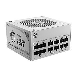 $79.99: MSI MAG A850 GL PCIE5 WHITE 80PLUS GOLD ATX3.0/PCIE5.0/ 850W PC MAG A850GL PCIE5 WHITE PS1368 at Woot!