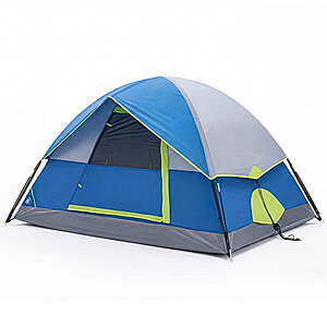 Gianna 4 Person Waterproof Camping Tent with Rainfly(Blue/Green) $28.99 + Free S&H w/ Walmart+ or $35+