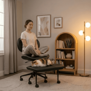 [AC]Pinmoco Extra Wide Armless Office Chair for Cross Legged Sitting (Black/White) $54.03 + Free S&H at Walmart