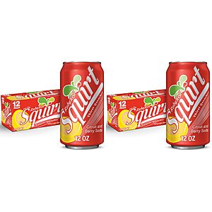 24-Pk 12-Oz Squirt Ruby Red Grapefruit Soda Soft Drink Beverage $11.35 w/ S&S