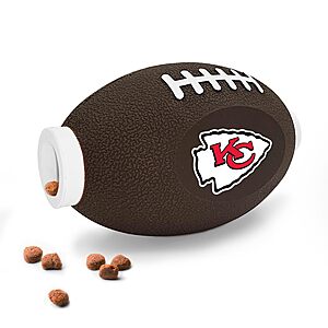 Pets First NFL Kansas City Chiefs Football Treat Dispensing Toy(4.75"x3") $5.70 + Free S&H w/ Prime or $35