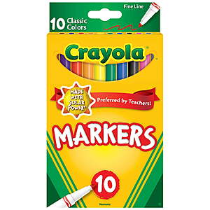 10-Ct Crayola Classic Fine Line Markers