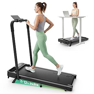 UREVO Strol 2E Pro Smart Incline Walking Pad Treadmill with APP $197.99 + Free S&H at Amazon