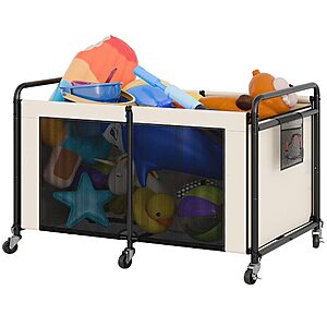 StorageWorks 210-Gallon Wheeled Mesh Pool Float/Toy Storage Bin