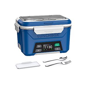 EAST OAK Cordless Electric Lunch Box, 5.5-Cup Heated Food Warmer with Divider(Blue) $64.59 + Free S&H at Amazon