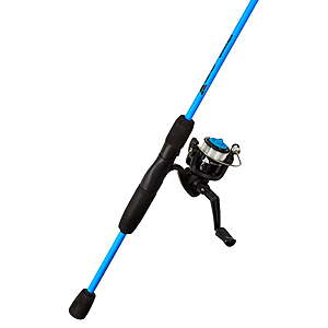 Ozark Trail Wayfarer Fiberglass Spinning Fishing Rod & Reel Combo (Blue)