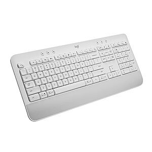 $32.39: Logitech Signature K650 Comfort Full-Size Wireless Keyboard with Wrist Rest Off White at Amazon
