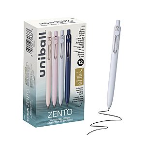 [S&S]12 Count uniball™ Zento Gel Pens, Black Ink, 0.7mm Medium Point $10.17 + Free S&H w/ Prime or $35+