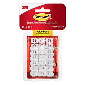 Command Decorating Clips (40 Clips & 48 Strips) $1.40 w/ S&S
