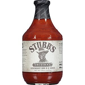 ymmv [S&S] 6 Pack 36 oz Stubb's Original BBQ Sauce $15.02 + Free S&H w/ Prime or $35+