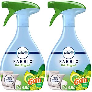 Febreze Fabric Spray Air Freshener Gain Original Scent Pack of 2