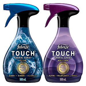 [S&S]2 Pack 16.9oz Febreze Touch Fabric Spray(Ocean + Mountain) $11.87 + Free S&H w/ Prime or $35+
