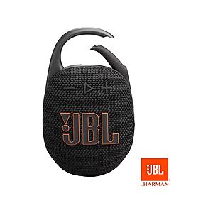 JBL Clip 5 Portable Bluetooth Speaker (Black) $39.95 + Free S&H w/ Prime