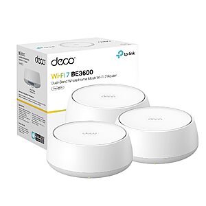 3-Pack TP-Link Deco 7 BE23 Dual-Band BE3600 WiFi 7 Mesh Wi-Fi System $152.99 + Free S&H at Amazon
