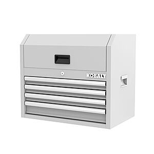 Kobalt 26-in W x 22-in H x 16-in D 4 -Drawer Steel Tool Chest ( White/Green/Gray ) $159 at Lowe's