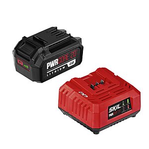 SKIL PWR CORE 20 20V Battery and Charger Starter Kit, 4.0 Ah Battery & Charger $53.19 + Free S&H at Amazon