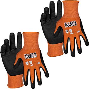 Klein Tools 2-Pair Cut-Resistant Nitrile Coated Work Gloves(Large) $7.98 + Free S&H w/ Prime or $35+