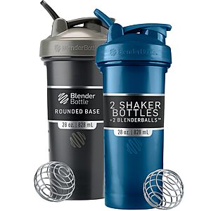 2-Pack 28 oz BlenderBottle Classic V2 Plastic Shaker Bottle (Black & Navy) $13.99 + Free S&H w/ Prime or $35+