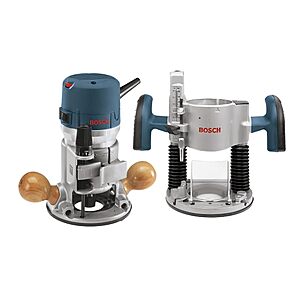 BOSCH Router 1617EVSPK 2.25 HP Combination Plunge- and Fixed-Base Woodworking Router $179 + Free S&H at Amazon