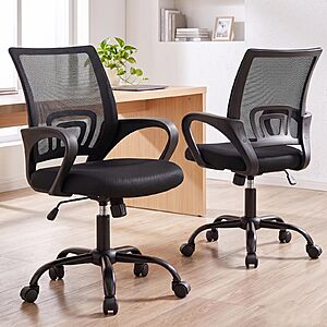 2 Pack DUMOS Ergonomic Office Chair, Mid-Back Executive Desk Chair(Black/Grey/Red) $59.99 + Free S&H at Amazon