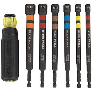 6-Piece Klein Tools Hollow Magnetic Color-Coded Ratcheting Power Nut Drivers $32.98 + Free S&H at Lowe's