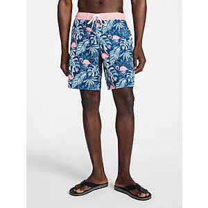 $3.25: George Men's and Big Men's E-Board Swim Trunks with UPF 50+, 9" Inseam(Blue Cape/Print Americana) at Walmart.com