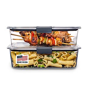 2-pk 9.6-cup Rubbermaid Brilliance BPA-Free Food Storage Containers w/ Lids