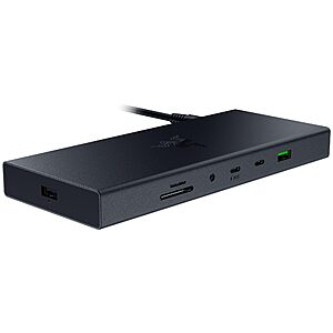 Razer USB 4 Dual 4k 120Hz Docking Station , 14 Ports, Windows & Mac Compatible, Black $130 + Free S&H at Amazon