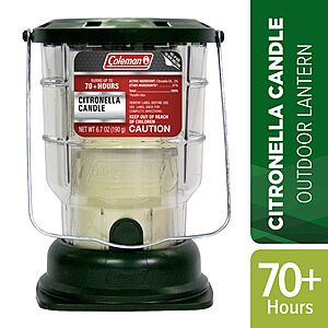 Coleman Coleman Lantern 1 -Wick Green Tabletop Citronella Candle $5.98 + Free Pickup at Lowe's