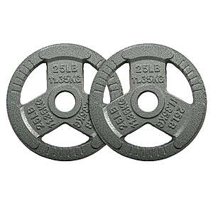 2x 25lb. Signature Fitness 2" Cast Iron Weight Plates