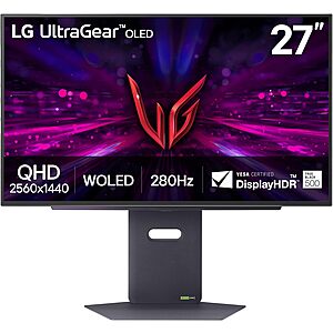 27" LG 27GX700A-B Ultragear 2560x1440 280Hz OLED G-Sync Monitor $382.75 + Free S&H