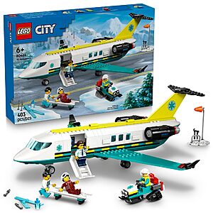 403-Pc LEGO City Emergency Air Ambulance Airplane Building Toy $34.80 