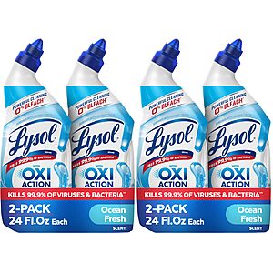 4-Pack 24oz Lysol Toilet Bowl Cleaner Clinging Gel $7.05 w/ S&S