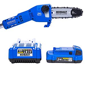 Kobalt 24V 8" Brushless Electric Pole Saw Kit w/ 2.0Ah Battery $99 + Free S&H
