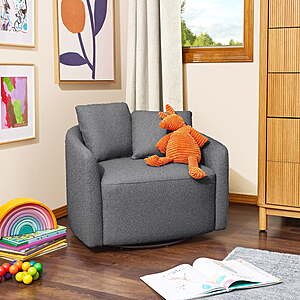 Beautiful Drew Barrymore Kids Accent Chair, Charcoal Bouclé Fabric $48.30 + Free S&H at Walmart