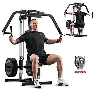 $219.99: Syedee Chest Fly & Reverse Delt Machine, 400-Lb Plate-Loaded, 4-Level Seat at Walmart.com, Free S&H