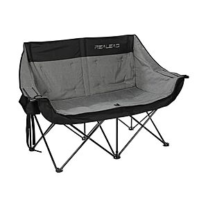 REALEAD Heavy Duty Double Camping Chair (Grey; 650 lbs Capacity) $39 + Free S&H w/ Amazon Prime