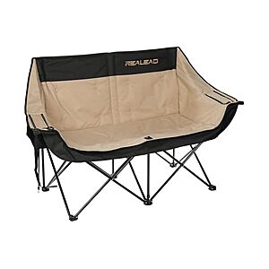 REALEAD Heavy Duty Double Camping Chair (Tan; 650 lbs Capacity) $39 + Free S&H w/ Amazon Prime