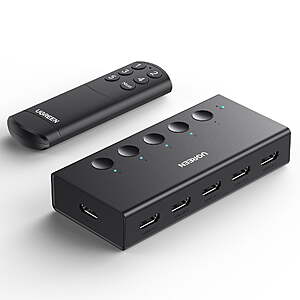 UGREEN HDMI Switch 5 in 1 Out 4K@60Hz Switcher with Remote(Black) $24.17 + Free S&H w/ Walmart+ or $35+