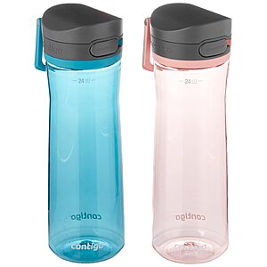 $17.49: 2 Pack 24 Oz. Contigo Jackson 2.0 Tritan Water Bottle with AUTOPOP Lid(Juniper & Pink Lemonade) at Amazon