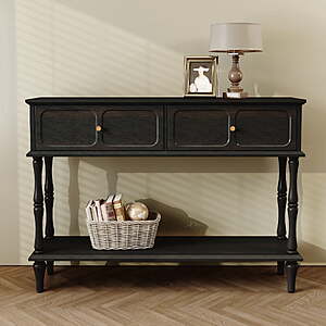 $119.69: HLR 47" Mid Century Console Table w/ Storage Shelf for Hallway(4 Colors) at Walmart.com