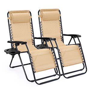2-Pack EDX Zero Gravity Chair Outdoor Lounge Chair(Khaki) $54.81 + Free S&H at Walmart