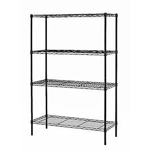 BestOffice 4-Shelf Adjustable Metal Wire Storage Rack (54"x36"x14") $35 